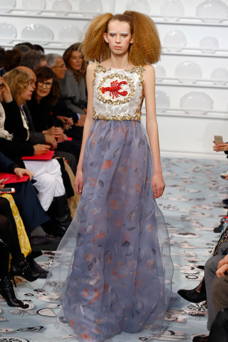 Illustration for article titled Schiaparelli Served a Line of Feminist- and Food-Inspired Farm-to-Gown Couture